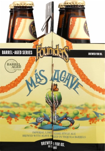 Founders Brewing Mas Agave Imperial Lime Gose Style Ale Perspective: left
