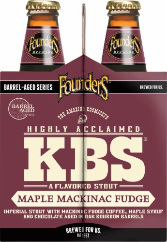 Founders Brewing KBS Maple Mackinac Fudge Flavored Stout Beer Perspective: left