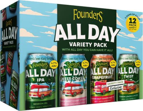 Founders Brewing® All Day™ Variety Pack Perspective: left