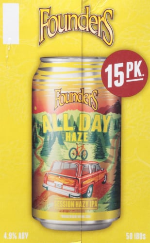 Founders Brewing All Day Haze Session Hazy IPA Perspective: left