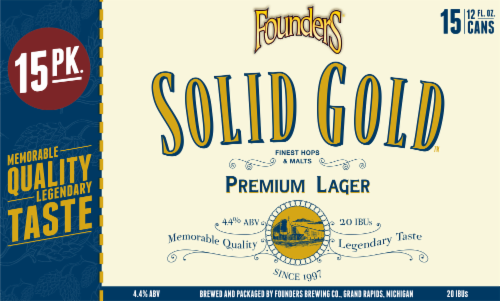 Founders Brewing Solid Gold Premium Lager Perspective: left