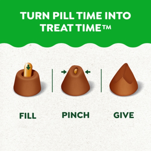 Feline Greenies Pill Pockets Natural Adult Soft Cat Treats Chicken Flavor Perspective: left