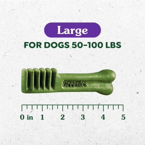 Greenies Original Large Natural Dental Chew Adult Dog Treats Perspective: left