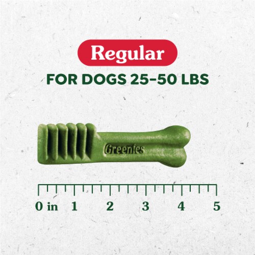 Greenies Original Regular Natural Dental Chew Adult Dog Treats Perspective: left