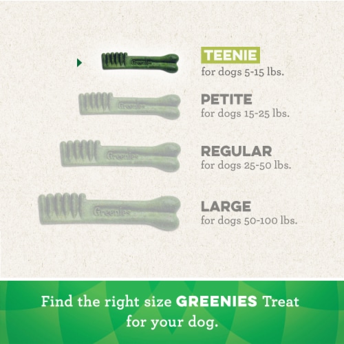 Greenies Original Teenie Dental Dog Treats Perspective: left