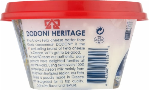 Dodoni® Crumbled Feta Tub Perspective: left