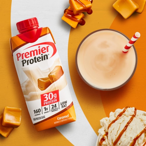 Premier Protein® Caramel High Protein Shakes Perspective: left