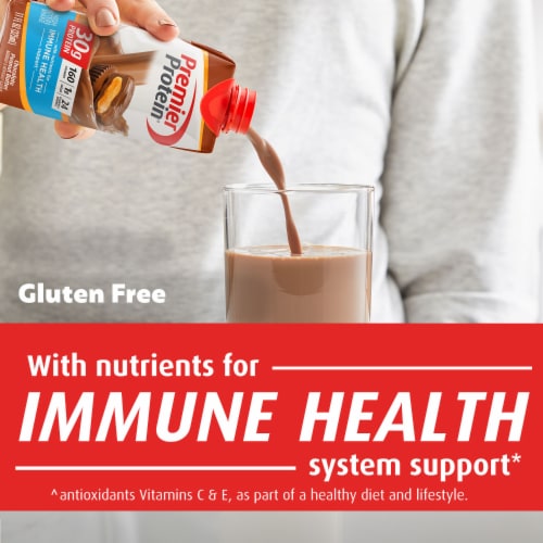 Premier Protein® Chocolate Peanut Butter Protein Shakes Perspective: left