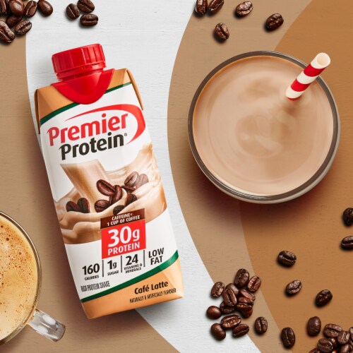 Premier Protein® Cafe Latte Protein Shakes Perspective: left