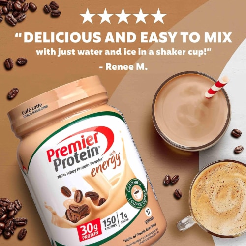 Premier Protein® Cafe Latte Protein Powder Perspective: left