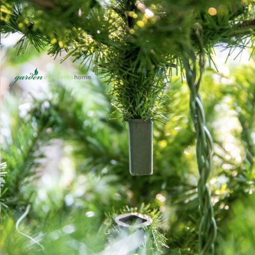 Garden Elements 9' Penn Spruce Christmas Tree- 1600 Clear Lights Perspective: left