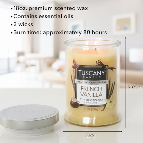 Tuscany™ Scented Jar Candle French Vanilla Perspective: left