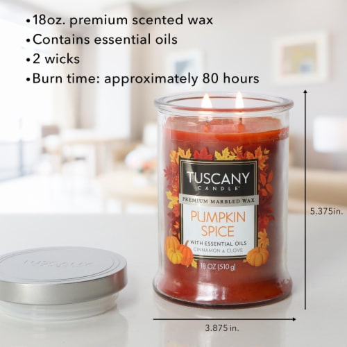 Tuscany™ Harvest Scented Jar Candle Pumpkin Spice Perspective: left