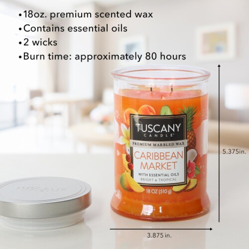 Tuscany™ Scented Jar Candle Caribbean Market Perspective: left