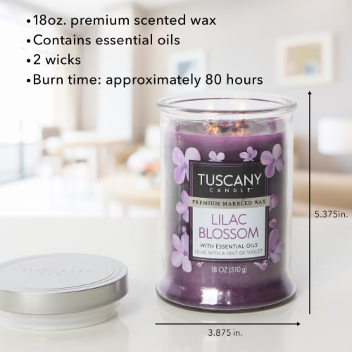 Tuscany™ Scented Jar Candle Lilac Blossom Perspective: left