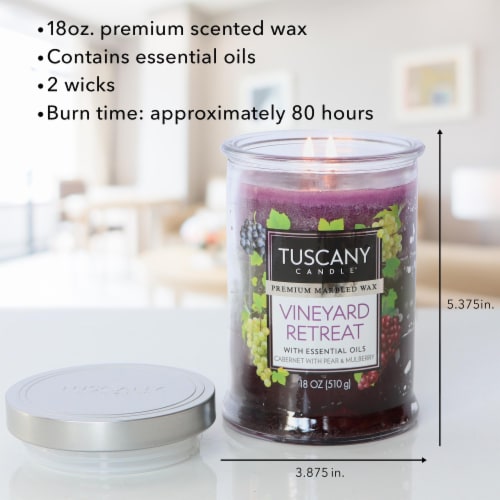 Tuscany™ Scented Jar Candle Triple Pour Vineyard Retreat Perspective: left