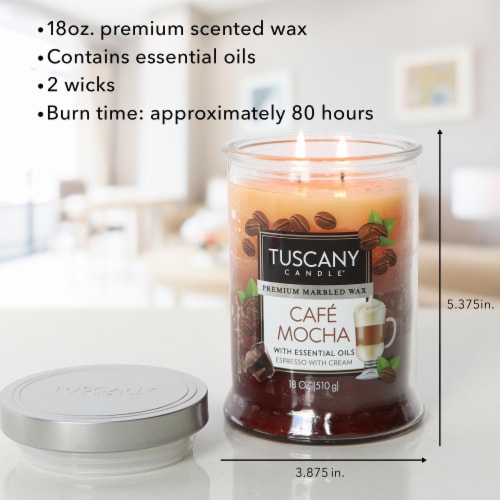 Tuscany™ Scented Jar Candle Triple Pour Café Mocha Perspective: left