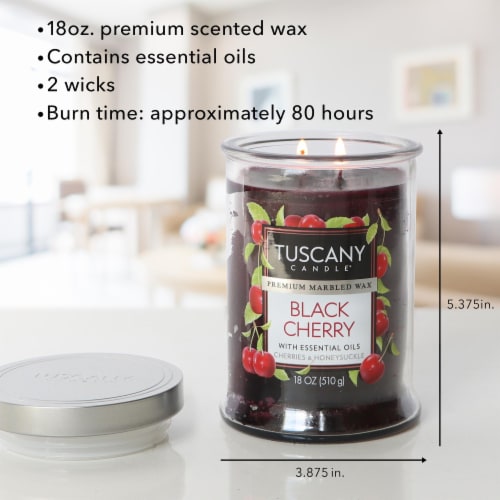Tuscany™ Scented Jar Candle Black Cherry Perspective: left