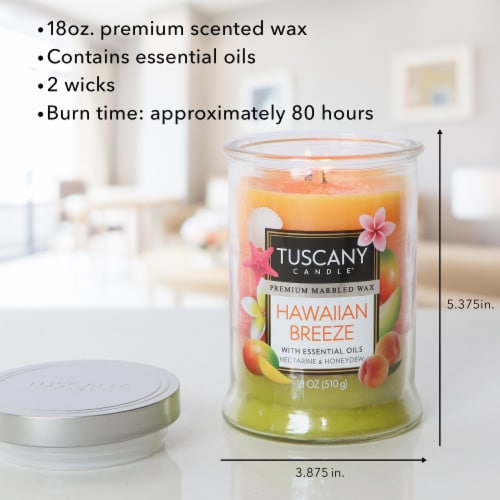 Tuscany Candle™ Triple Pour Jar Candle Hawaiian Breeze Perspective: left