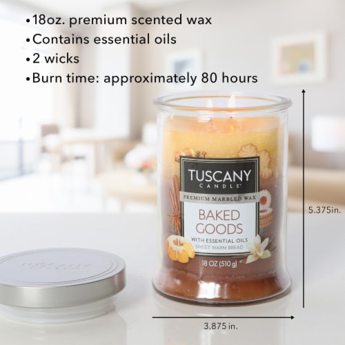 Tuscany Candle™ Sweet Warm Bread Premium Marbled Wax Perspective: left