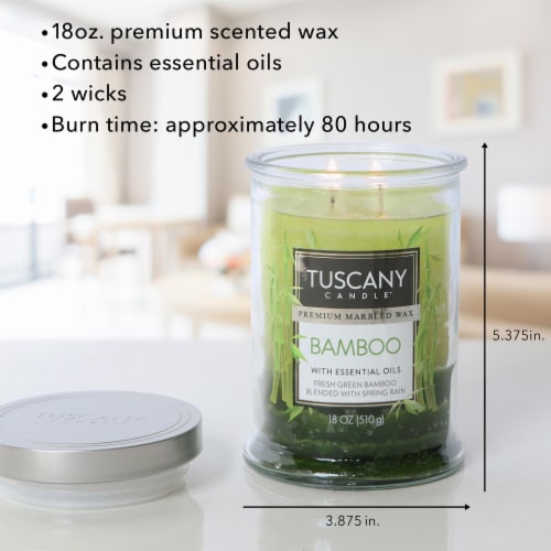 Tuscany Candle™ Scented Triple Pour Jar Candle Bamboo Perspective: left