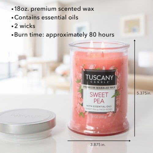 Tuscany Candle™ Sweet Pea Scented Jar Candle Perspective: left