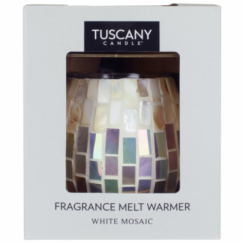 Tuscany Candle™ Large Mosaic Wax Warmer - White Perspective: left