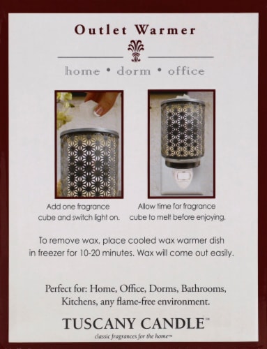 Tuscany Candle™ Galvanized Metal Outlet Wax Warmer Perspective: left