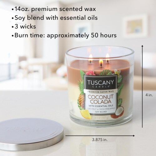 Tuscany Candle™ Coconut Colada Premium Satin Wax Perspective: left