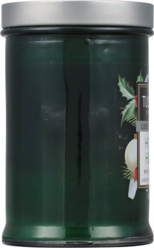Tuscany Candle™ Limited Edition Holly & Hearth Scented Painted Jar Candle Perspective: left