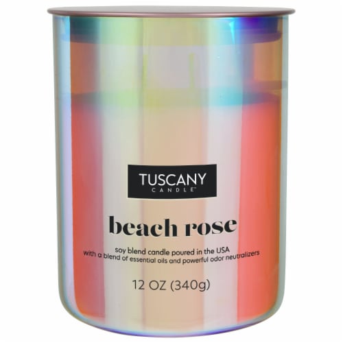 Tuscany Candle™ Serene Clean™ Collection Beach Rose Scented Jar Candle Perspective: left