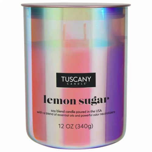 Tuscany Candle™ Serene Clean Collection Lemon Sugar Scented Jar Candle Perspective: left