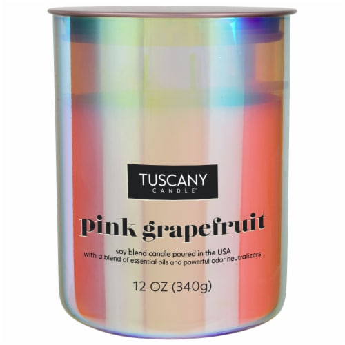 Tuscany Candle™ Serene Clean Collection Pink Grapefruit Scented Jar Candle Perspective: left