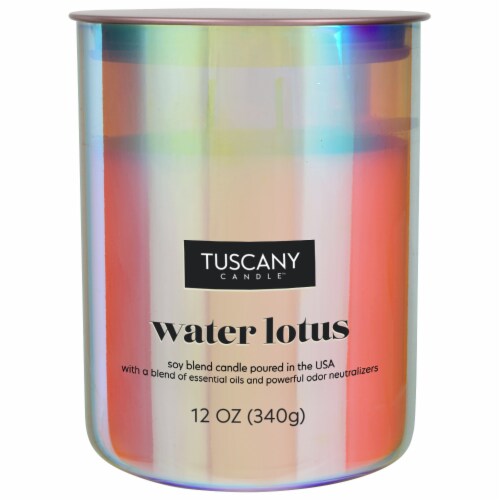 Tuscany Candle™ Serene Clean™ Collection Water Lotus Scented Jar Candle Perspective: left