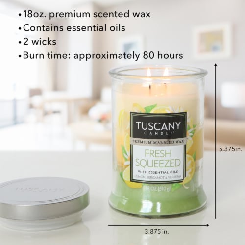 Tuscany Candle® Scented Triple Pour Jar Candle - Fresh Squeezed Perspective: left