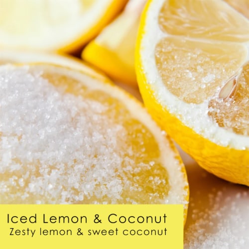 Tuscany Color Splash Collection Scented Jar Candle - Iced Lemon & Coconut Perspective: left
