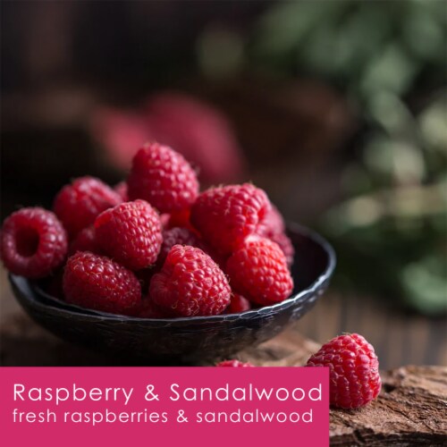 Tuscany Color Splash Collection Scented Jar Candle - Raspberry & Sandalwood Perspective: left