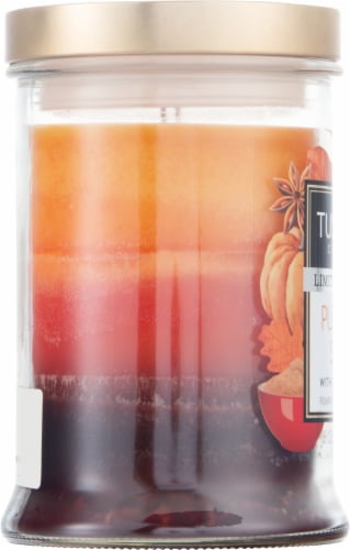 Tuscany Candle® LImited Edition Scented Triple Pour Jar Candle - Pumpkin Spice Perspective: left