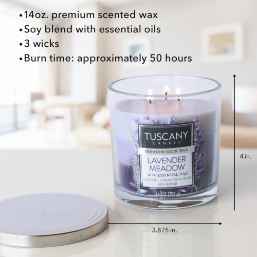 Tuscany Candle® Lavender Meadow Triple Pour Jar Candle Perspective: left
