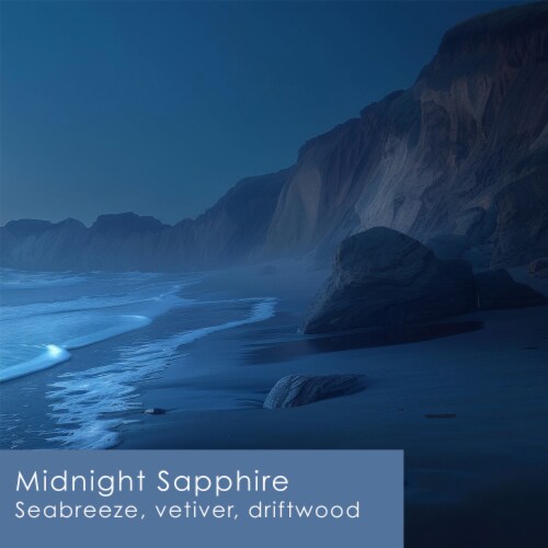 Tuscany Scented Jar Candle Midnight Sapphire Perspective: left