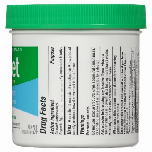 Fleet Adult Glycerin Suppositories (Pack of 2) Perspective: left