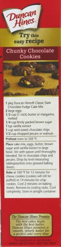 Duncan Hines Dark Chocolate Fudge Cake Mix Perspective: left