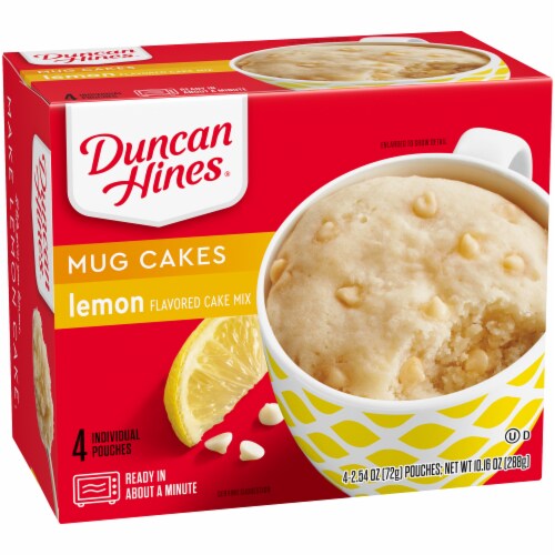 Duncan Hines® Mug Cakes Lemon Cake Mix Pouches Perspective: left