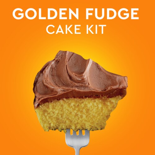 Duncan Hines Easy Cake Kit Golden Fudge Cake Mix Perspective: left