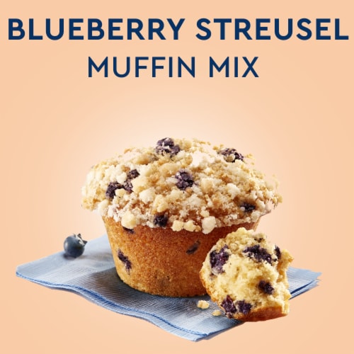 Duncan Hines Simple Mornings Blueberry Streusel Premium Muffin Mix Perspective: left