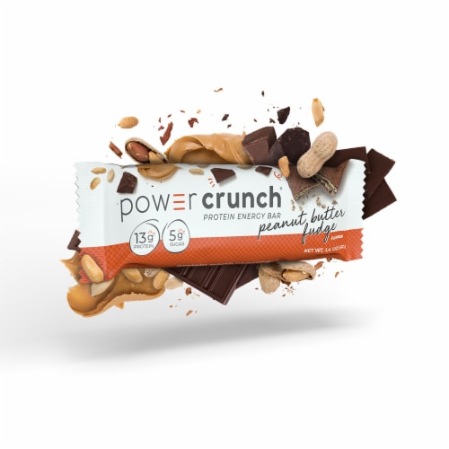 Power Crunch® Peanut Butter Fudge Protein Energy Bars Perspective: left