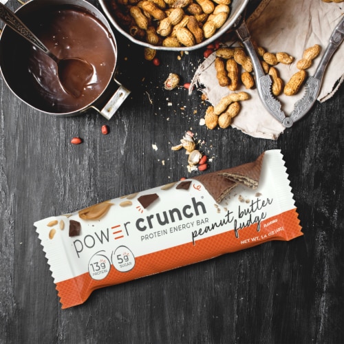 Power Crunch® Peanut Butter Fudge Protein Energy Bars Perspective: left