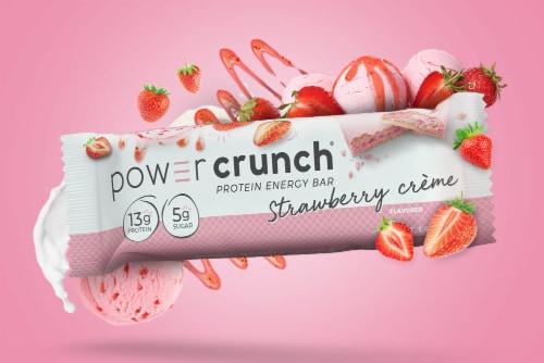 Power Crunch® Strawberry Creme Protein Energy Bars Perspective: left