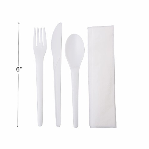 Eco-Products® KIT,PLANTWARE CUTLERY,WH EP-S015 Perspective: left