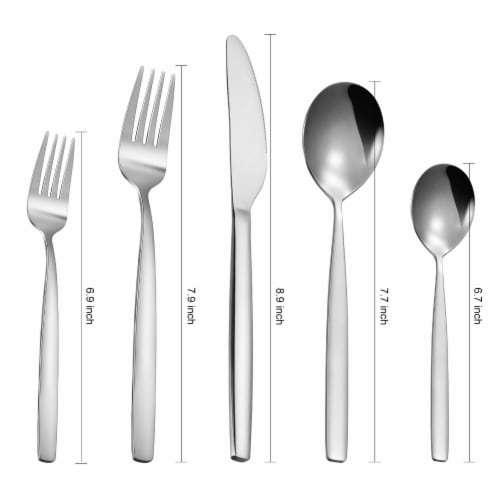 Kitcheniva Stainless Steel Silverware Cutlery 30 Pcs Set Perspective: left